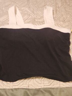 All in motion Black & White Resort Tank Top